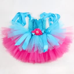 Poppy Trolls Tutu Dress Costume for Girls Birthday Party Princess Dress Up Clothes Toddler Kids Halloween Carnival Costumes