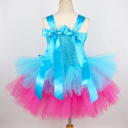 Poppy Trolls Tutu Dress Costume for Girls Birthday Party Princess Dress Up Clothes Toddler Kids Halloween Carnival Costumes