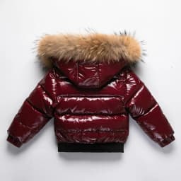 RAISE 2025 Winter Baby Girl Down Jacket Waterproof Shiny Real Fur Thicken Warm Boy Outerwear Coat 1-8 Years Kid Boy Parka Outfit