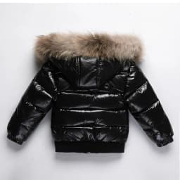 RAISE 2025 Winter Baby Girl Down Jacket Waterproof Shiny Real Fur Thicken Warm Boy Outerwear Coat 1-8 Years Kid Boy Parka Outfit
