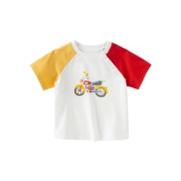 Dave Bella Summer T-shirt for Boys Casual Short Sleeve Tops Children Car Printed Cotton T-shirt Casual Kids Clothes DB2251530