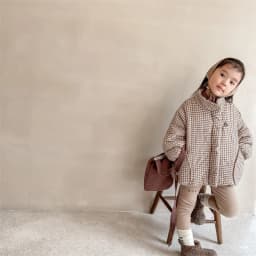 2025 Winter New Children Plaid Cotton Padded Jacket Long Sleeve Girls Warm Coat Plus Velvet Thick Kids Casual Jacket Boy Clothes