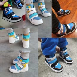ORTOLUCKLAND Children Sneakers Orthopedic Shoes For Kid Casual Lenther Mesh Toddler Boy Girl Running Trainer Footwear Size 24-36