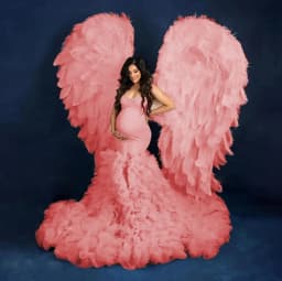 Fluffy Mermaid Tulle Maternity Dresses Side Slit Photo Shoot PhotogrAphie De Vêtements De Maternité Vestidos Para Embarazadas