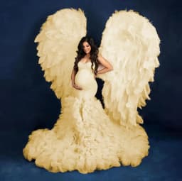 Fluffy Mermaid Tulle Maternity Dresses Side Slit Photo Shoot PhotogrAphie De Vêtements De Maternité Vestidos Para Embarazadas