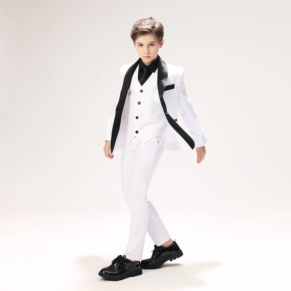 Back-to-school Boys Suit 3 Piece Jacket Vest Trousers Pants Children's Tuxedo Wedding Suit Classic Formal Dress Slim Teen Suit
