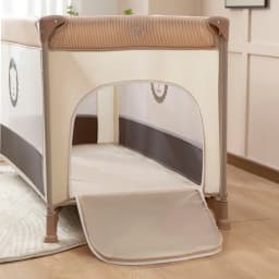 AnGku-Foldable Portable Baby Crib, Multifunction Bedside Bassinet for Babies and Toddlers, Playpen Indoor Outdoor Game