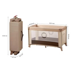 AnGku-Foldable Portable Baby Crib, Multifunction Bedside Bassinet for Babies and Toddlers, Playpen Indoor Outdoor Game