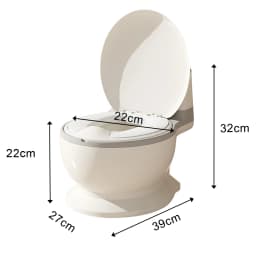 Potty Training Toilet, Realistic 1:1 Potty Training Toilet, PP Training Toilet With Sound Flush PVC Seat, Splash-Proof