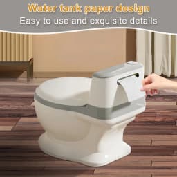 Potty Training Toilet, Realistic 1:1 Potty Training Toilet, PP Training Toilet With Sound Flush PVC Seat, Splash-Proof