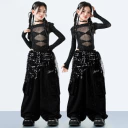 Fashion Girls Hiphop Jazz Dance Wear Performance Clothings Suit Teenage Kids Streetwear Hip Hop Costume Korean Child y2k Outfit