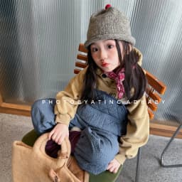 2025 Winter New Children Warm Overalls Boys Girls Plus Velvet Thick Overalls Kids Cotton Padded Strap Trousers Cute Baby Clothes