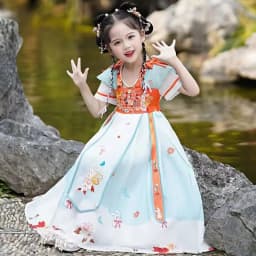 Chinese Hanfu dress for girls casual retro dress