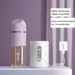 Dr.Green 4S Thermostatic Newborn Baby Bottle Wide Mouth PPSU 180mL/240mL Sealed isolation Fast milk filling Removable/Washable