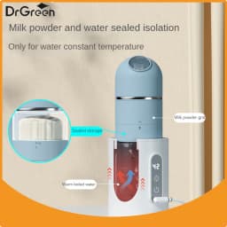 Dr.Green 4S Thermostatic Newborn Baby Bottle Wide Mouth PPSU 180mL/240mL Sealed isolation Fast milk filling Removable/Washable
