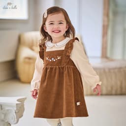 Dave Bella Children's Dress Autumn Gentle Sweet Cute Floral Girl's Fake Two-Piece Dress Party Casual Clothing Outdoor DB3253005