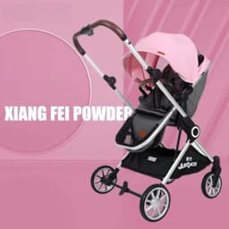 Luxury High-view Baby Stroller Two-way Foldable Baby Stroller Portable Outdoor Four-wheel Shock-absorbing Baby Stroller