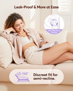 Electric Breast Pump with Dust Cap Hand Free Breastpump- Powerful Suction, Silent and Leak-Proof, 4 Modes, 12 Levels Comfort Milk Collector with 17/19/21/24/27mm Flange Size