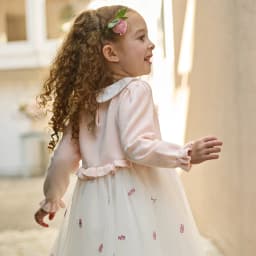 Dave Bella Girls Sweater Dress Spring Summer Long Sleeve Baby Kids Cotton Mesh Skirt Sweet Outerwear Children Clothing DB1260232