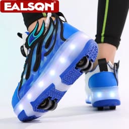 Four Wheels Children's Led Light Roller Skate Shoes For Kids Boys Girls Glowing Sports Luminous Sneakers USB Charging