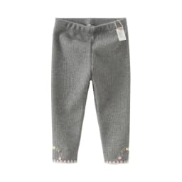 Dave Bella Girls Leggings Autumn Winter Baby Thick Pants Children Cotton Velvet Trousers Casual Elastic Kids Clothing DB4243196