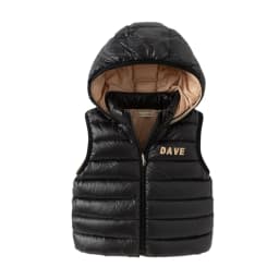 Dave Bella Children Black Down Vest Autumn Winter Boys Casual Waterproof Hooded Warm Top Outerwear Children Clothing DB4254442
