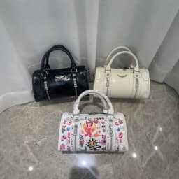ZV2026 printed bill of lading shoulder crossbody bag European and American retro