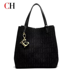 CH Tote Bag For Women Luxury Knit Monogram Handbag Fashion Shoulder Bag Elegant Large Capacity Tote Bag For Daily Commute