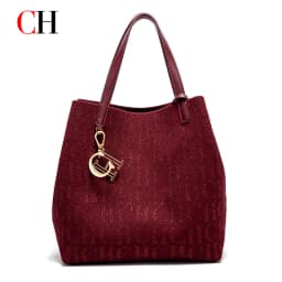 CH Tote Bag For Women Luxury Knit Monogram Handbag Fashion Shoulder Bag Elegant Large Capacity Tote Bag For Daily Commute