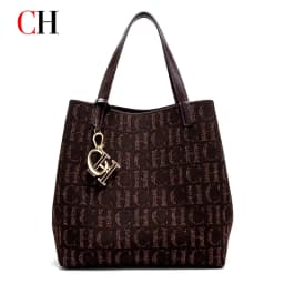 CH Tote Bag For Women Luxury Knit Monogram Handbag Fashion Shoulder Bag Elegant Large Capacity Tote Bag For Daily Commute