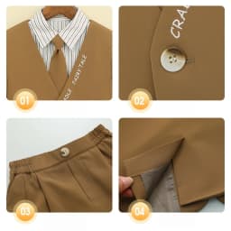 Boys' Spring Summer Casual Suit Set Flower Boy Birthday Formal Wear Hosting and Recitation Performance Costume