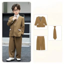 Boys' Spring Summer Casual Suit Set Flower Boy Birthday Formal Wear Hosting and Recitation Performance Costume