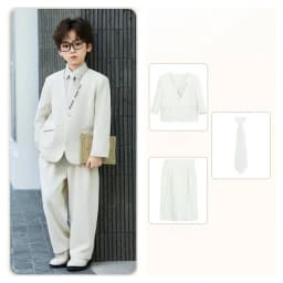 Boys' Spring Summer Casual Suit Set Flower Boy Birthday Formal Wear Hosting and Recitation Performance Costume