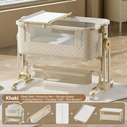 Baby Bassinet ,Soobaby 3 in 1 Baby Crib,Bassinet Bedside Crib Adjustable Portable Bed for Infant,Baby Newborn Must Have Bed