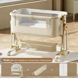 Baby Bassinet ,Soobaby 3 in 1 Baby Crib,Bassinet Bedside Crib Adjustable Portable Bed for Infant,Baby Newborn Must Have Bed