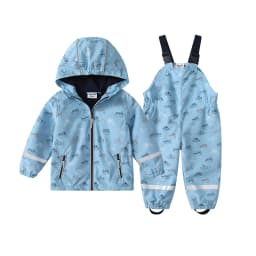 HONEYKING Children's Clothing Sets Raincoat Suit Baby Waterproof Overalls Pants Boys Jumpsuit For Kids Jacket And Trousers Set