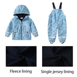 HONEYKING Children's Clothing Sets Raincoat Suit Baby Waterproof Overalls Pants Boys Jumpsuit For Kids Jacket And Trousers Set