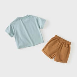 Dave Bella Boys Summer Set T-shirt Shorts Children Two-Piece Suit Printed Short Sleeve Cool Top Trousers Clothing Set DB2261627