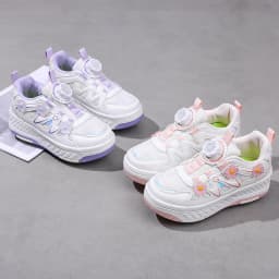 HeelysChildren's small flower decorated four-wheel roller skating sports shoe breathable roller skating girls shoes holidaygifts