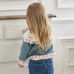 Dave Bella Children Knitted Sweater Autumn Winter Girls Warmth Casual Pullover Baby Cotton Tops Outerwear Kids Clothes DB4254729