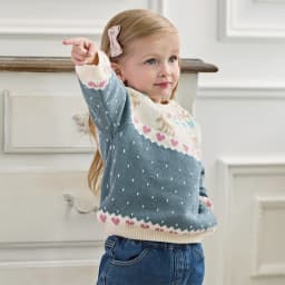 Dave Bella Children Knitted Sweater Autumn Winter Girls Warmth Casual Pullover Baby Cotton Tops Outerwear Kids Clothes DB4254729