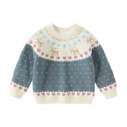 Dave Bella Children Knitted Sweater Autumn Winter Girls Warmth Casual Pullover Baby Cotton Tops Outerwear Kids Clothes DB4254729