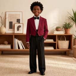 Boy Suits Double Breasted Tailcoat with Pants 2 Piece Custom Made Mix Match Separates For Galas Stage Performances Wedding Suit