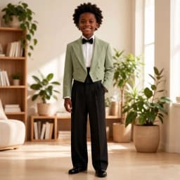 Boy Suits Double Breasted Tailcoat with Pants 2 Piece Custom Made Mix Match Separates For Galas Stage Performances Wedding Suit