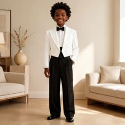 Boy Suits Double Breasted Tailcoat with Pants 2 Piece Custom Made Mix Match Separates For Galas Stage Performances Wedding Suit