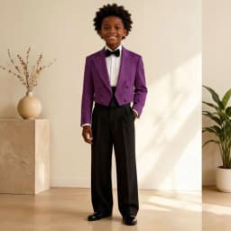 Boy Suits Double Breasted Tailcoat with Pants 2 Piece Custom Made Mix Match Separates For Galas Stage Performances Wedding Suit