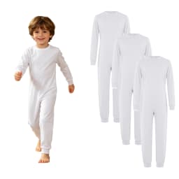 Kids Special Needs Adaptive Clothing 3Pcs /Set Long Sleeve Anti-strip Back Zipper Cotton Jumpsuit Daily Wear for Autism Patient