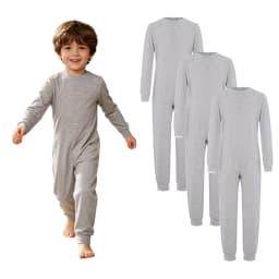 Kids Special Needs Adaptive Clothing 3Pcs /Set Long Sleeve Anti-strip Back Zipper Cotton Jumpsuit Daily Wear for Autism Patient