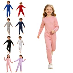 Kids Special Needs Adaptive Clothing 3Pcs /Set Long Sleeve Anti-strip Back Zipper Cotton Jumpsuit Daily Wear for Autism Patient