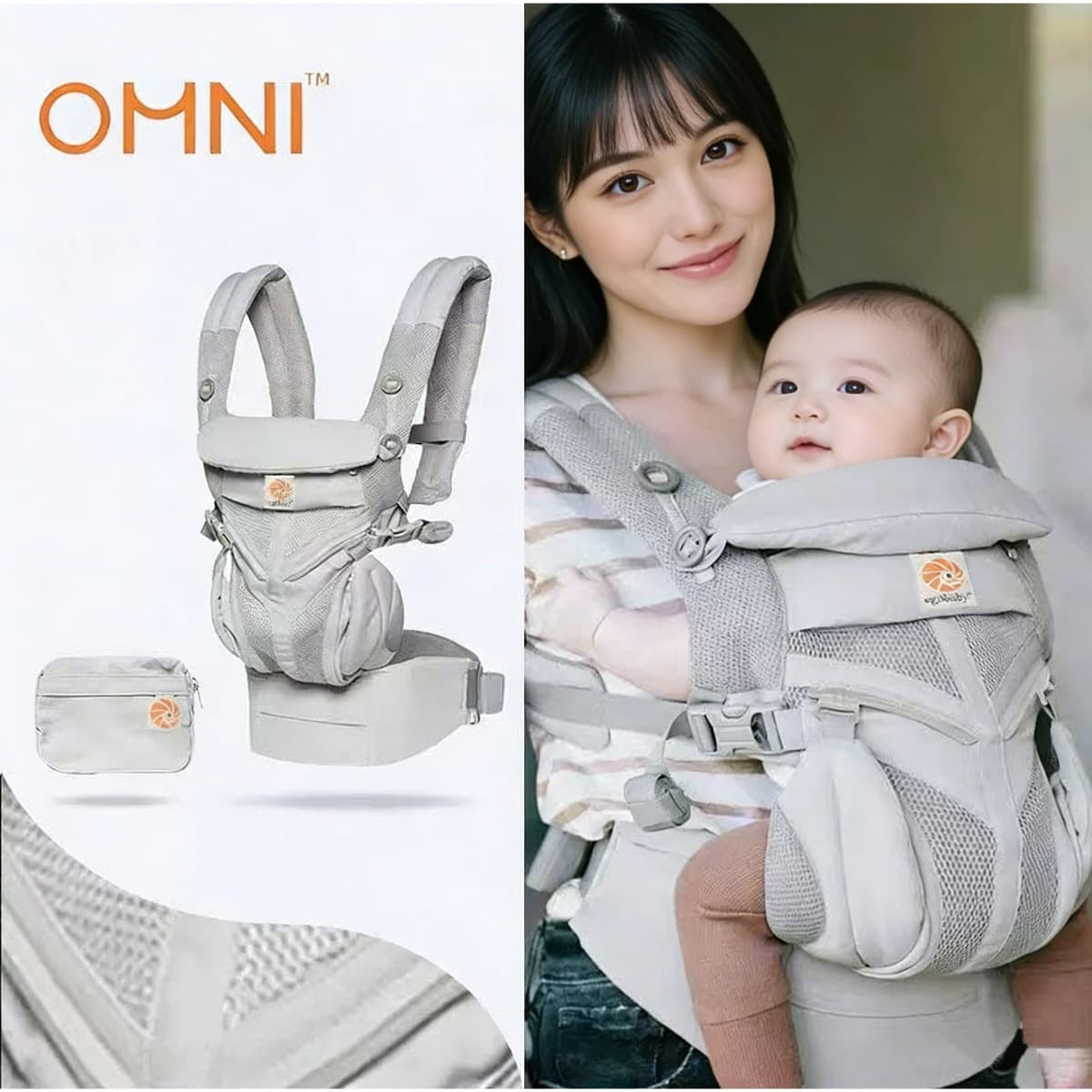 Egobaby 360 Omni Baby Carrier Cotton Breathable Ergonomic Backpacks Holder Shoulder Waist Belt Sling Suspenders 360